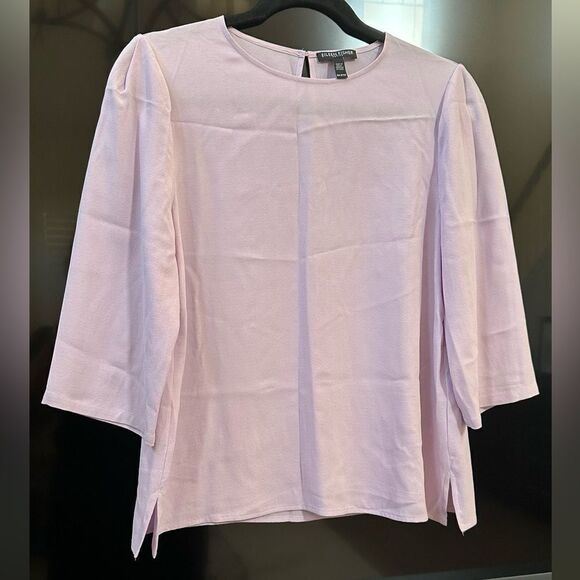 Eileen Fisher Silk Georgette Crepe Top Blouse - Picture 6 of 6
